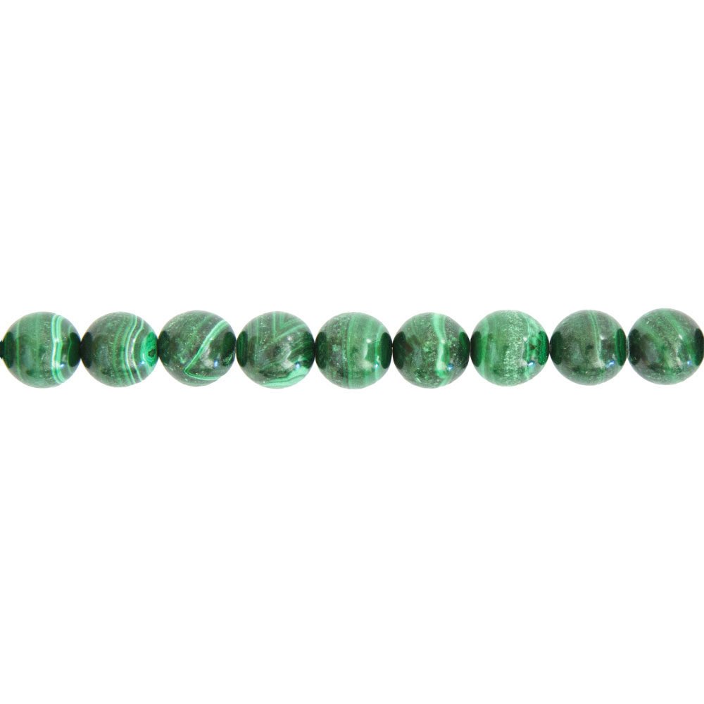 hilo malaquita piedras bolas 10mm