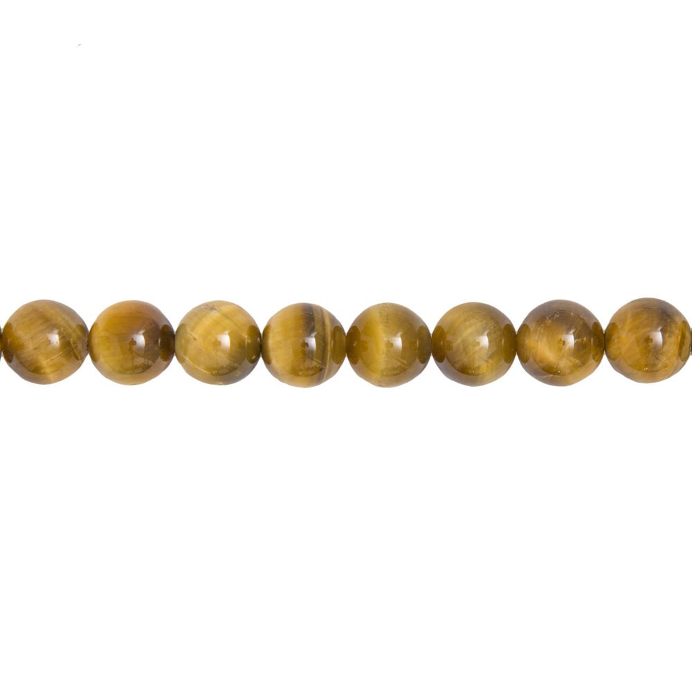 hilo ojo de tigre dorado piedras bolas 12mm