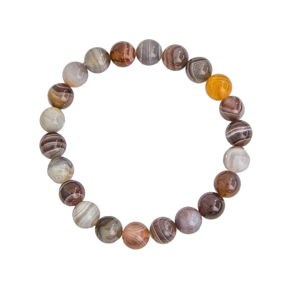 pulsera ágata de botsuana piedras bolas 8mm