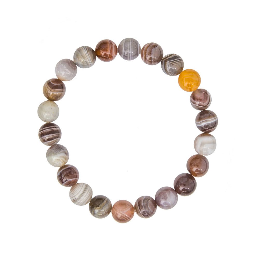 pulsera ágata de botsuana piedras bolas 8mm