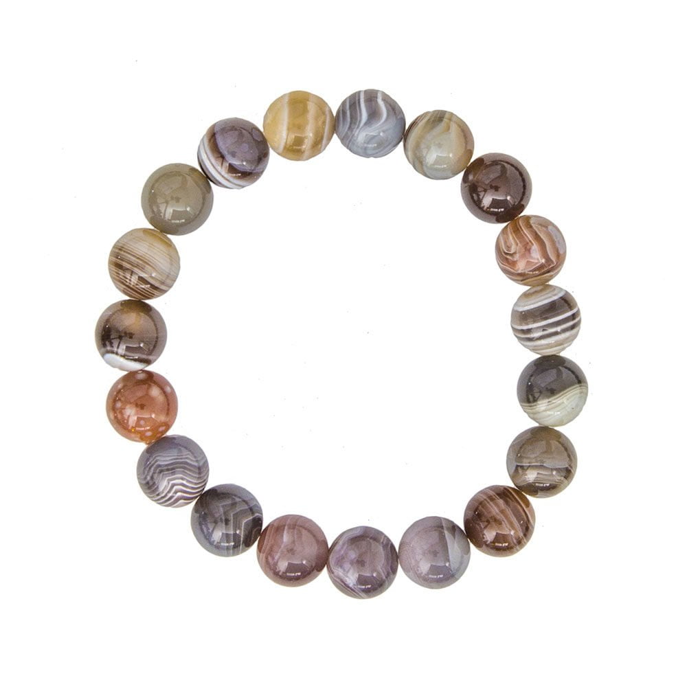 pulsera ágata de botsuana piedras bolas 10mm