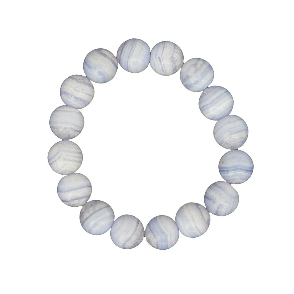 pulsera calcedonia piedras bolas 12mm