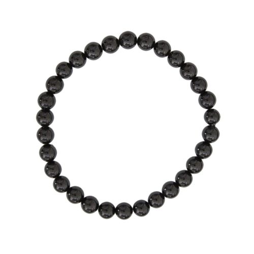 pulsera turmalina negra piedras bolas 6mm