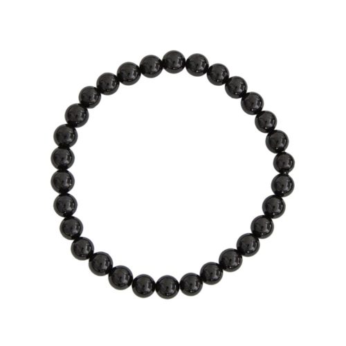 pulsera turmalina negra piedras bolas 6mm