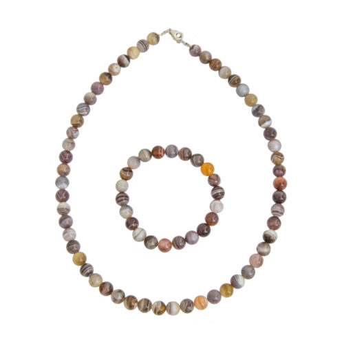 caja ágata de botsuana piedras bolas 8mm