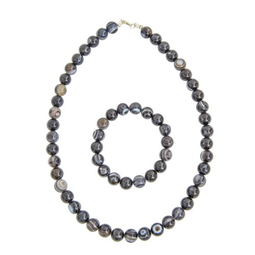 caja ágata negra zona piedras bolas 10mm