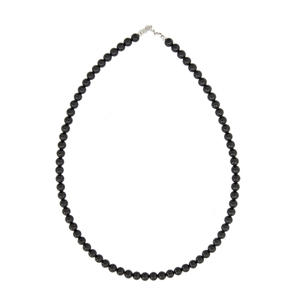 collar turmalina negra piedras bolas 6mm