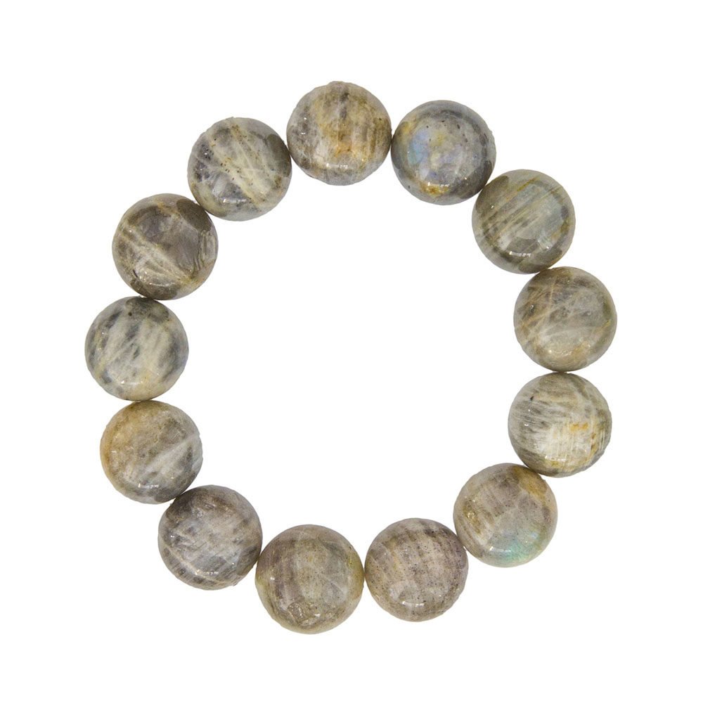 pulsera labradorita piedras bolas 14mm