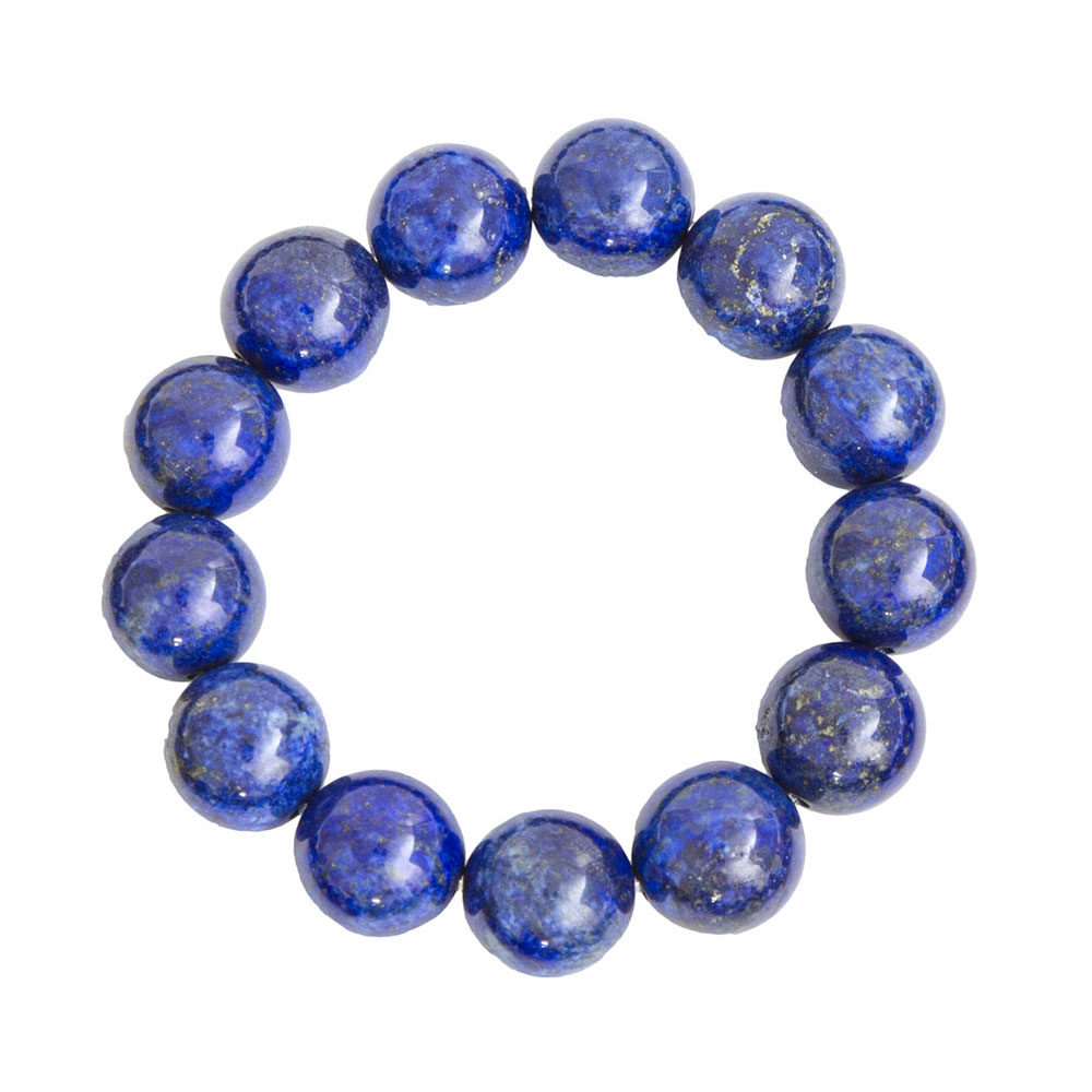 pulsera lapislázuli piedras bolas 14mm