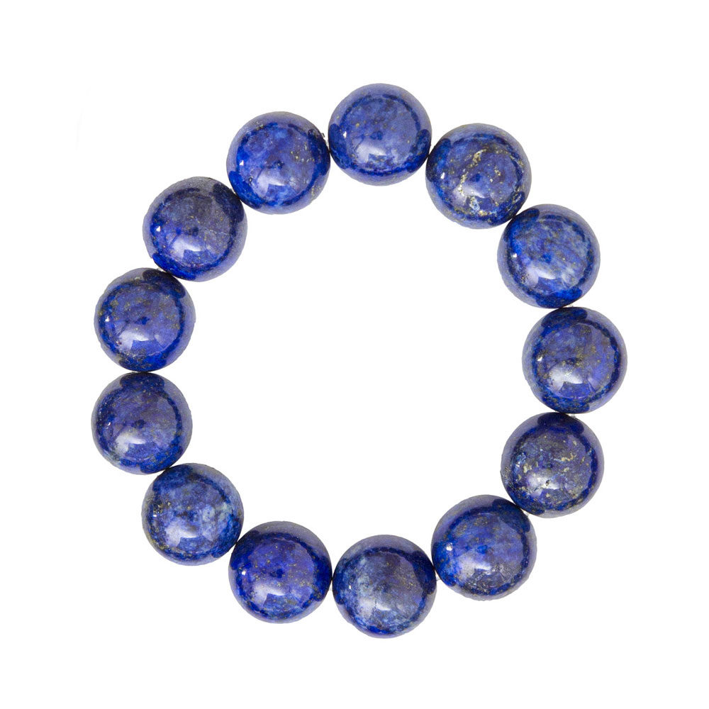 pulsera lapislázuli piedras bolas 14mm
