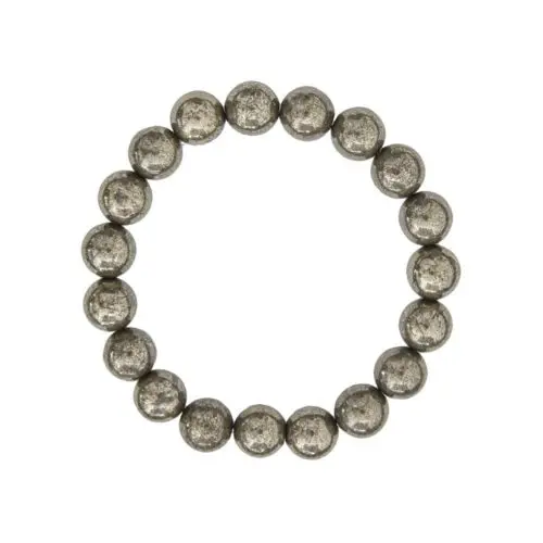 pulsera pirita de hierro piedras bolas 10mm