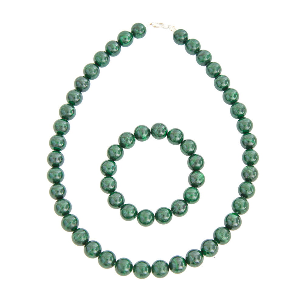 juego malaquita piedras bolas 12mm