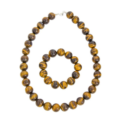 caja ojo de tigre piedras bolas 14mm