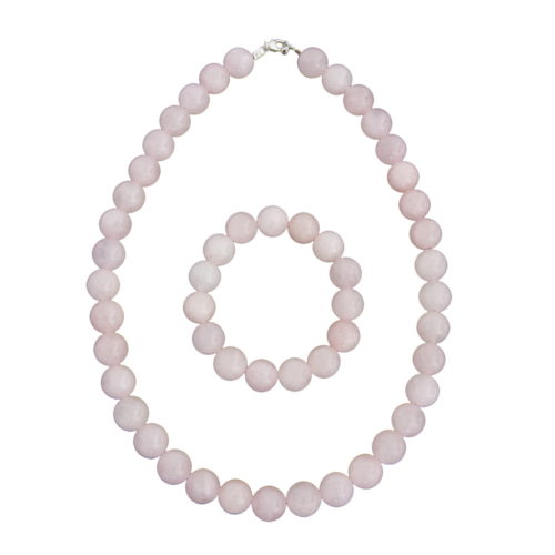 caja cuarzo rosa piedras bolas 12mm