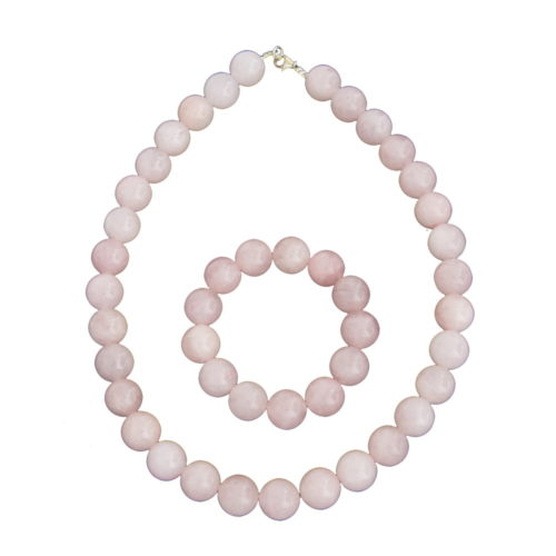 caja cuarzo rosa piedras bolas 14mm