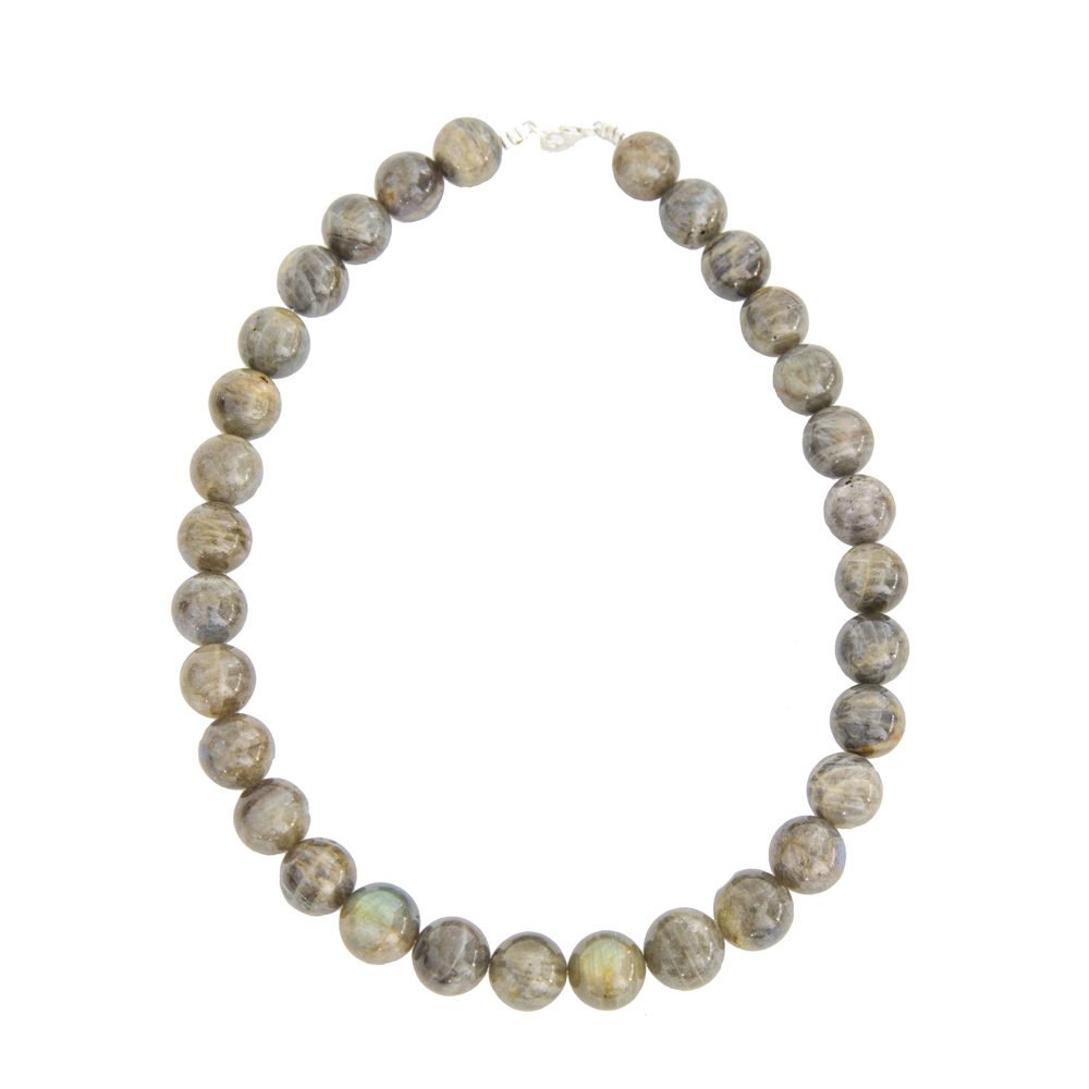 collar labradorita piedras bolas 14mm