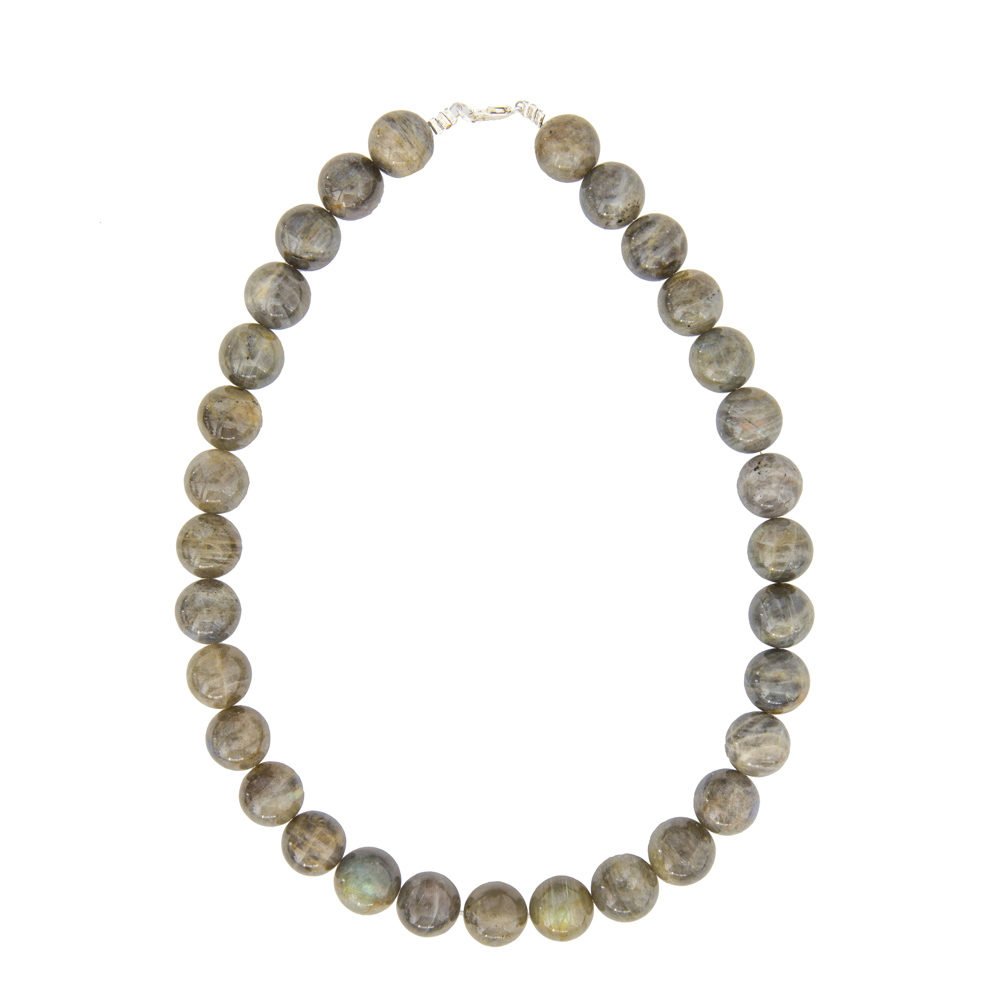 collar labradorita piedras bolas 14mm