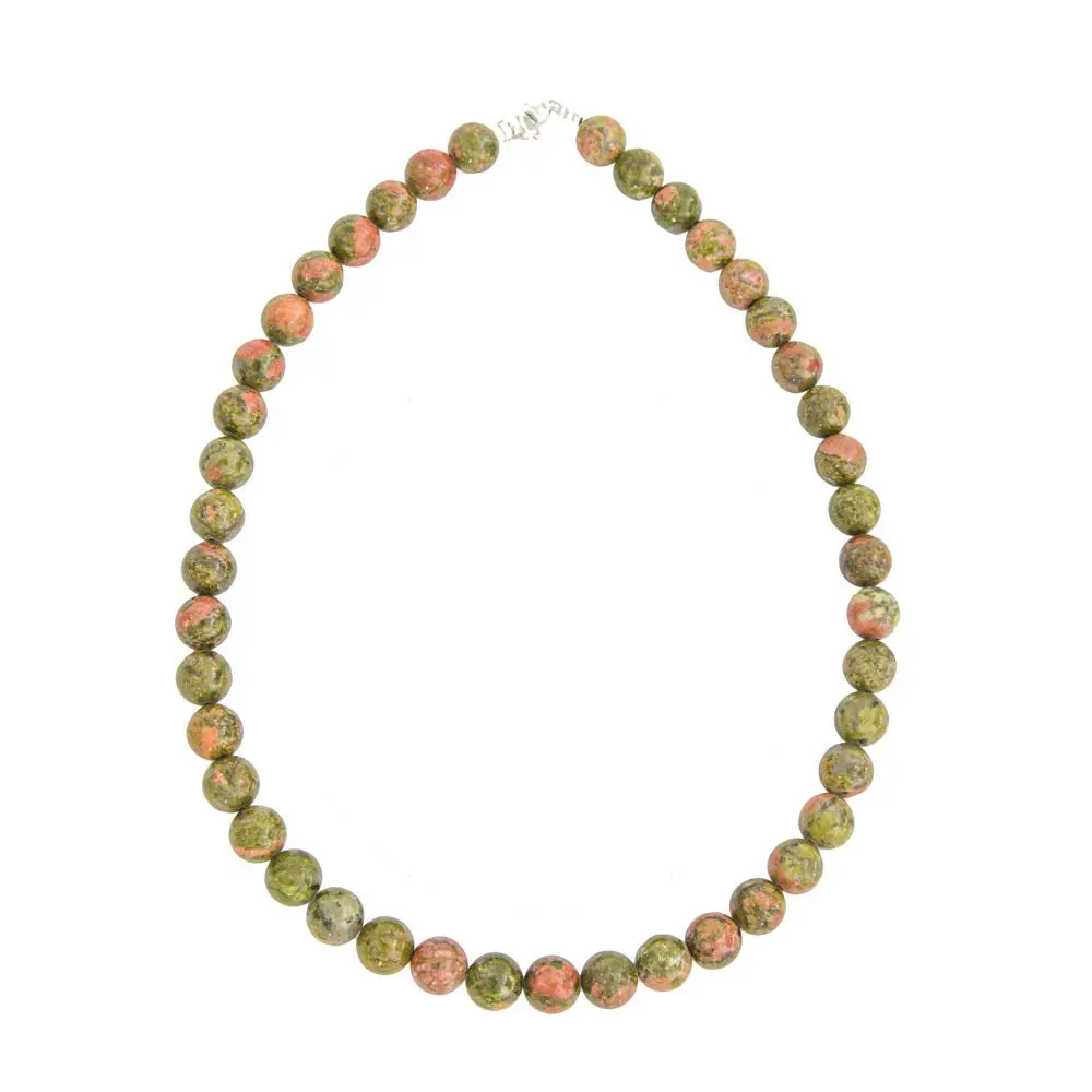 collar unakita piedras bolas 10mm