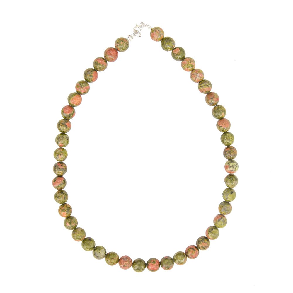 collar unakita piedras bolas 10mm