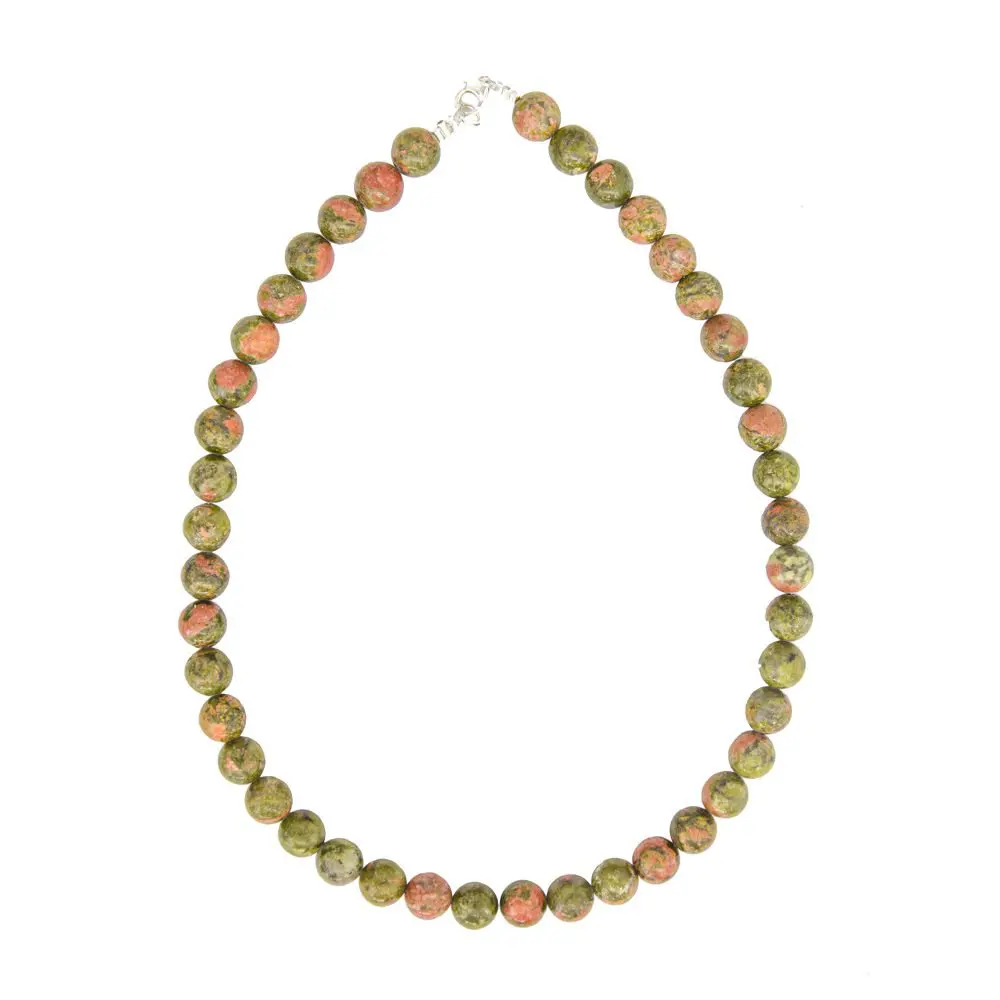 collar unakita piedras bolas 10mm