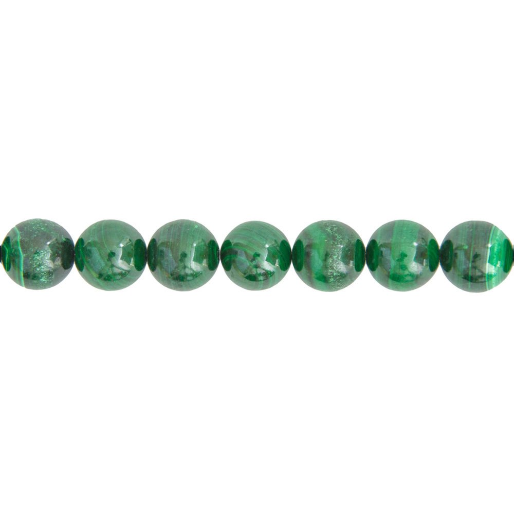 hilo malaquita piedras bolas 14mm