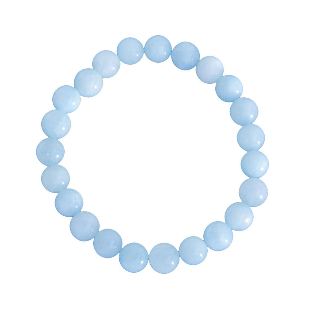 pulsera aguamarina piedras bolas 8mm
