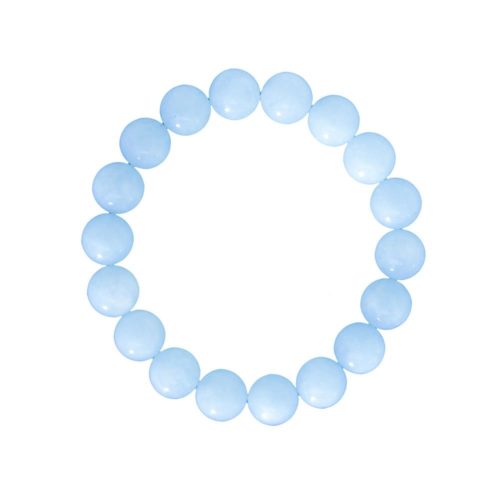 pulsera aguamarina piedras bolas 10mm