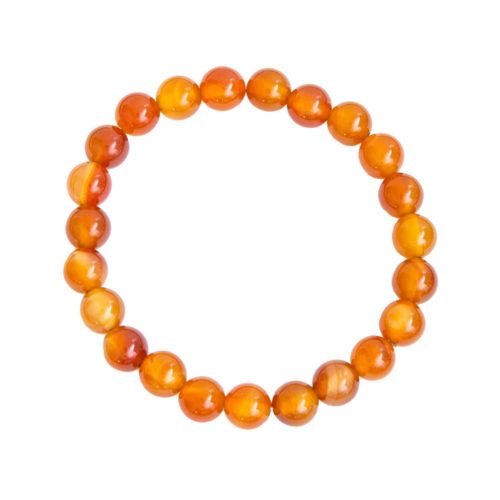 pulsera cornalina piedras bolas 8mm
