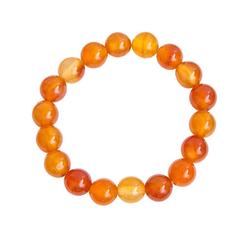pulsera cornalina piedras bolas 10mm