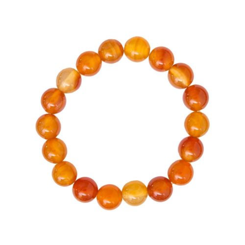 pulsera cornalina piedras bolas 10mm