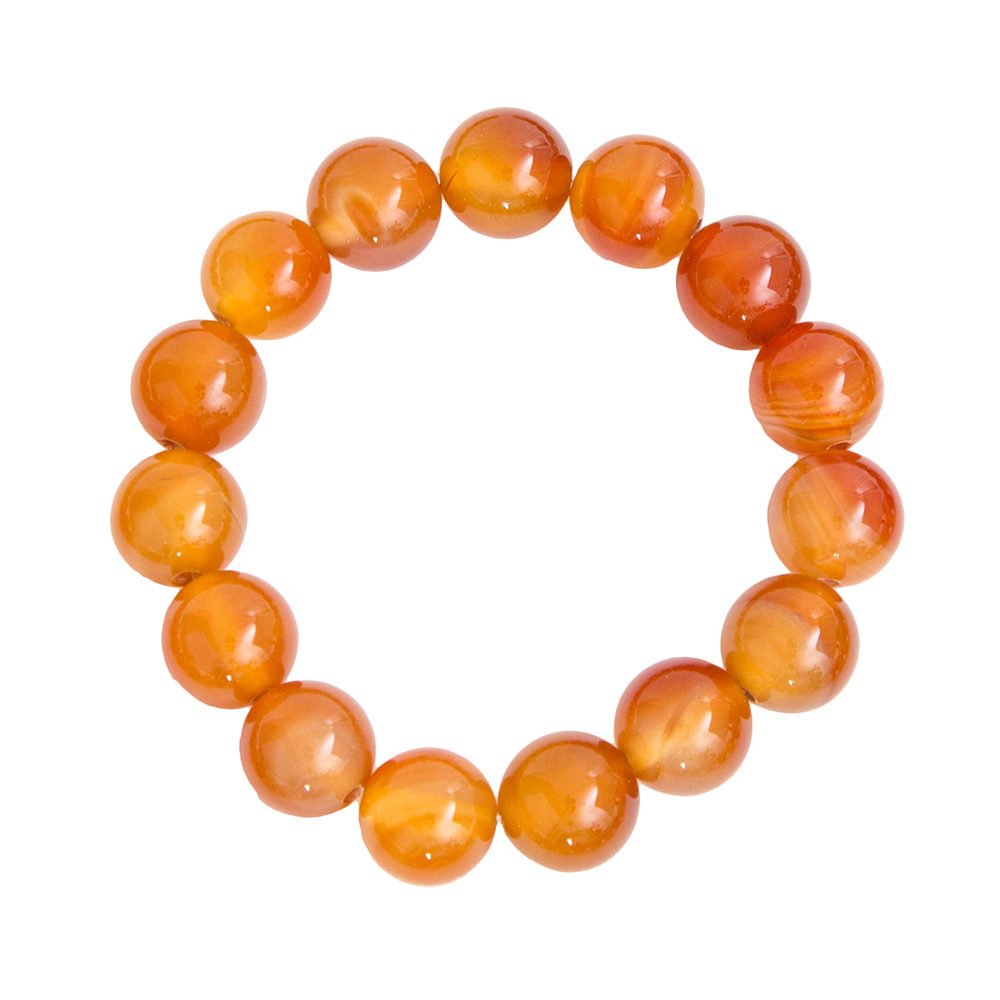 pulsera cornalina piedras bolas 12mm