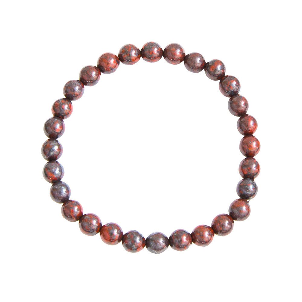 pulsera jaspe brechado piedras bolas 6mm