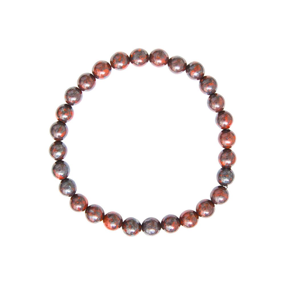 pulsera jaspe brechado piedras bolas 6mm