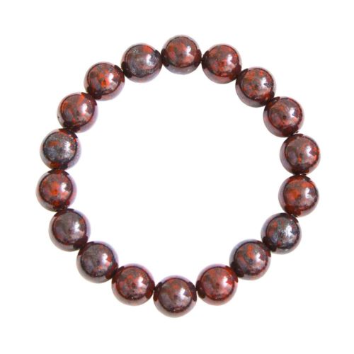 pulsera jaspe brechado piedras bolas 10mm