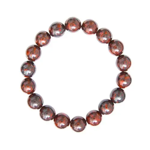 pulsera jaspe brechado piedras bolas 10mm