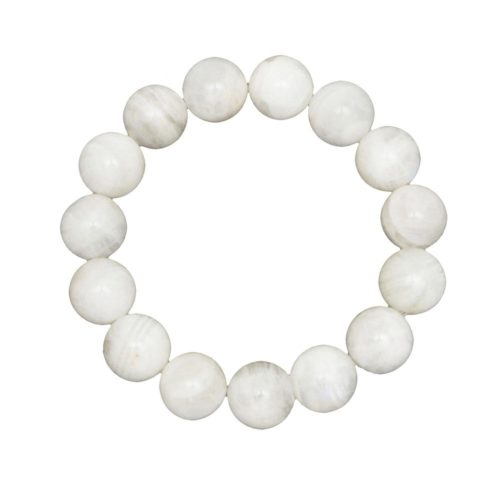 bracelet pierre de lune pierres boules 12mm