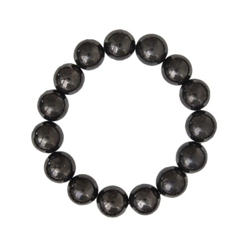 pulsera shungita piedras bolas 12mm