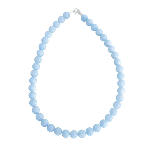 collar aguamarina piedras bolas 10mm