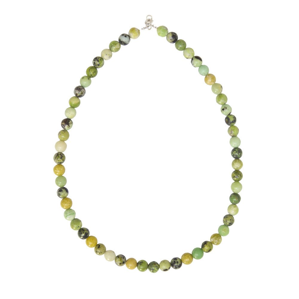 collar crisoprasa piedras bolas 8mm