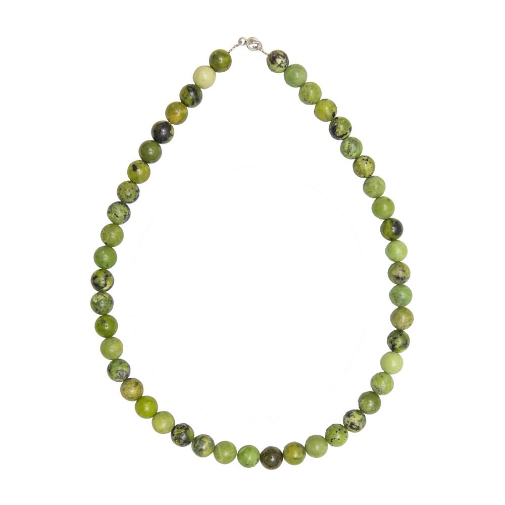 collar crisoprasa piedras bolas 10mm