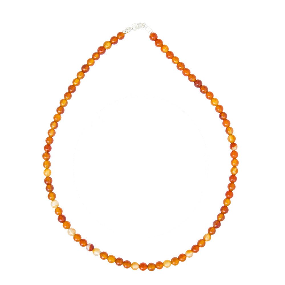 collar cornalina piedras bolas 6mm