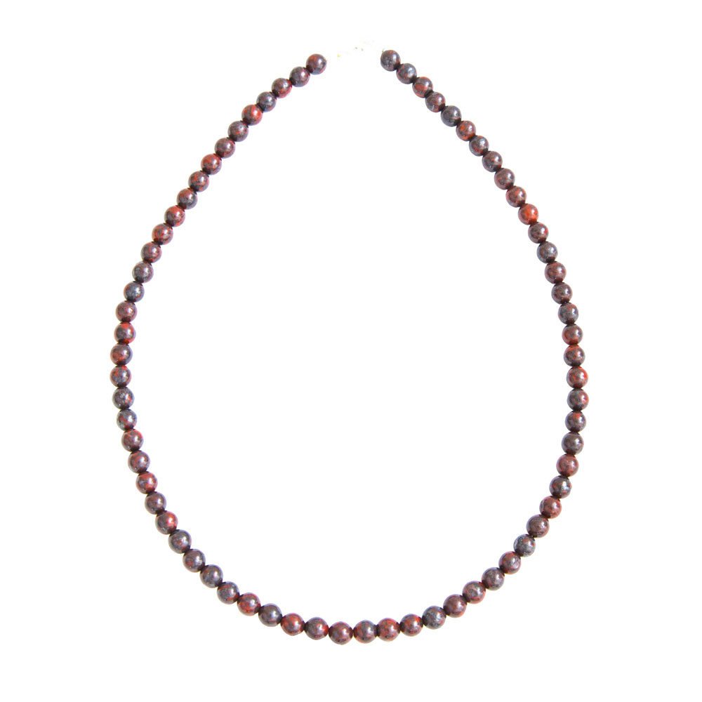 collar jaspe brechado piedras bolas 6mm
