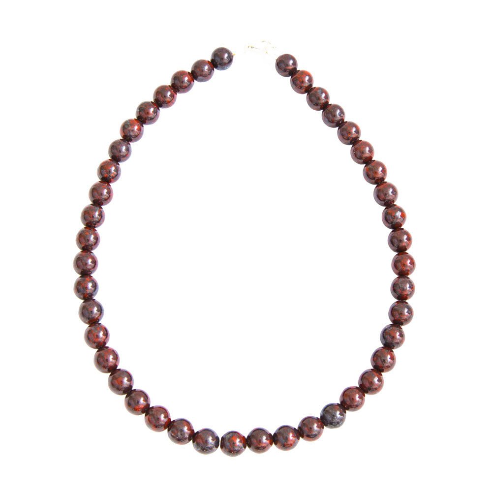 collar jaspe brechado piedras bolas 10mm