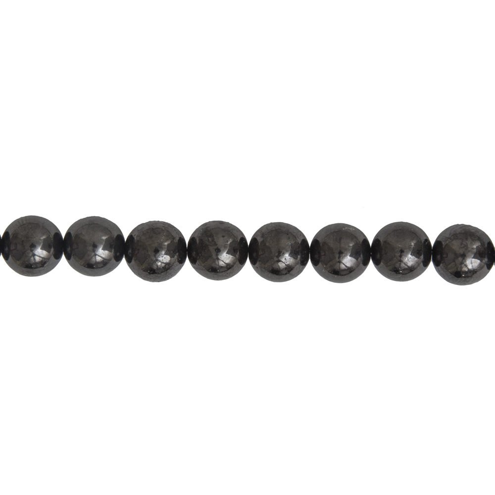 hilo shungita piedras bolas 12mm