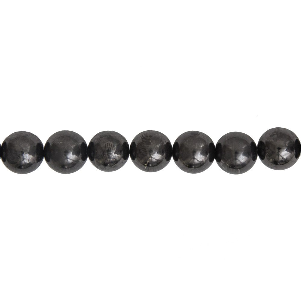 hilo shungita piedras bolas 14mm