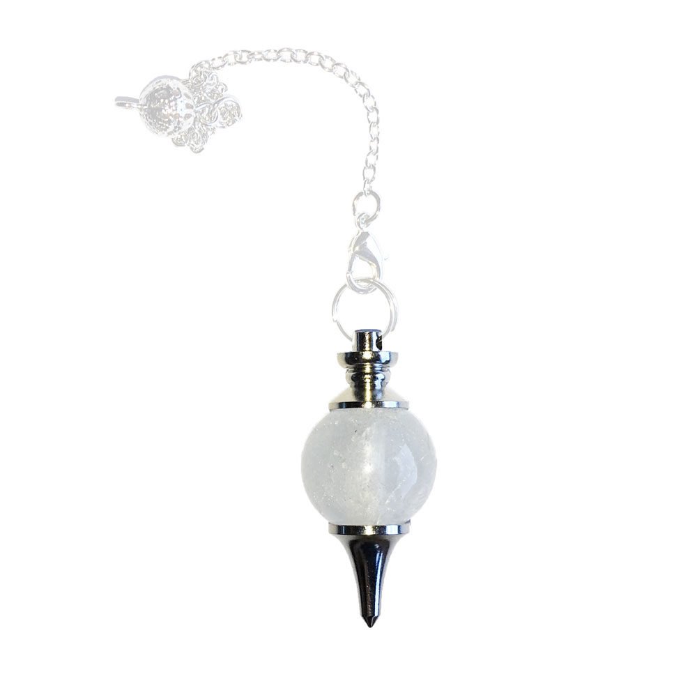péndulo cristal de roca bola