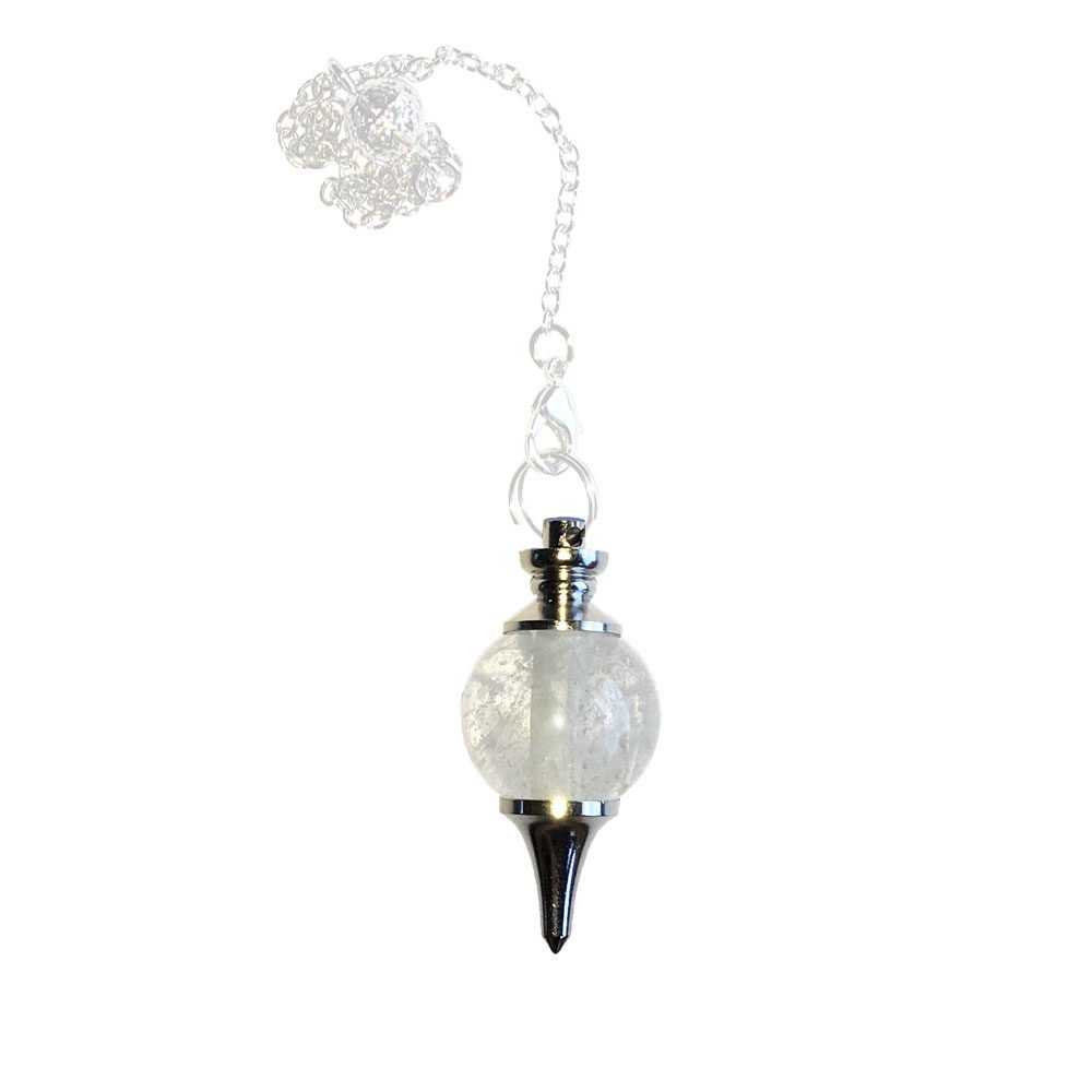 péndulo cristal de roca bola