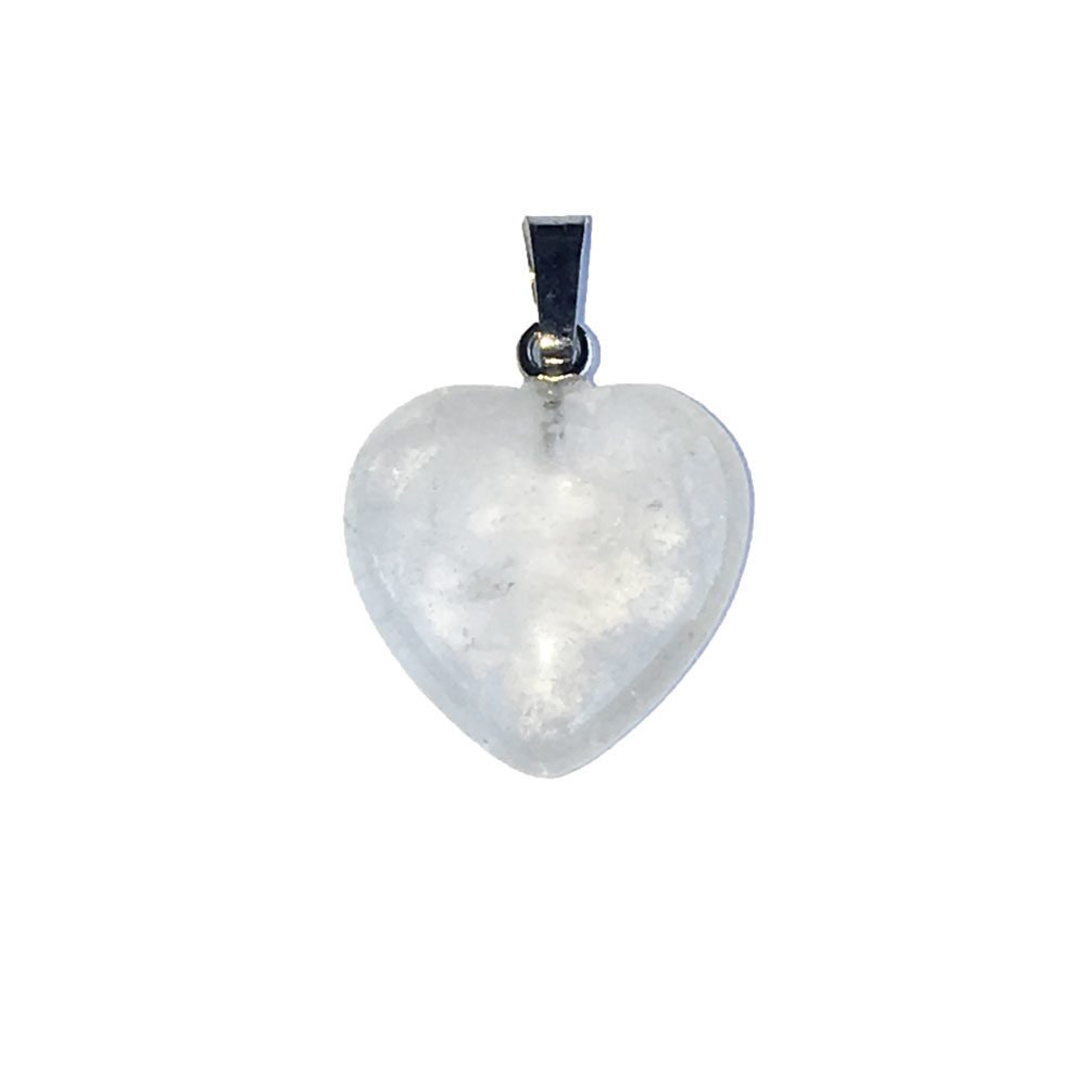 colgante cristal de roca corazón pequeño