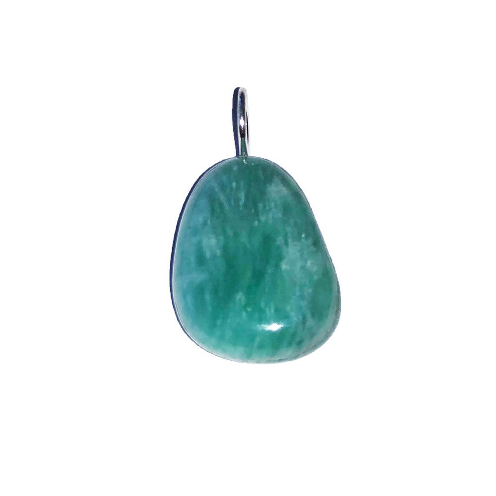 colgante amazonita piedra rodada