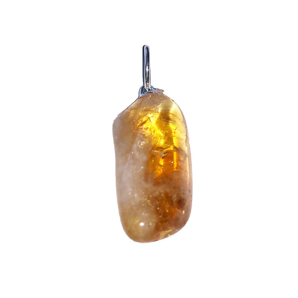 colgante citrino piedra rodada